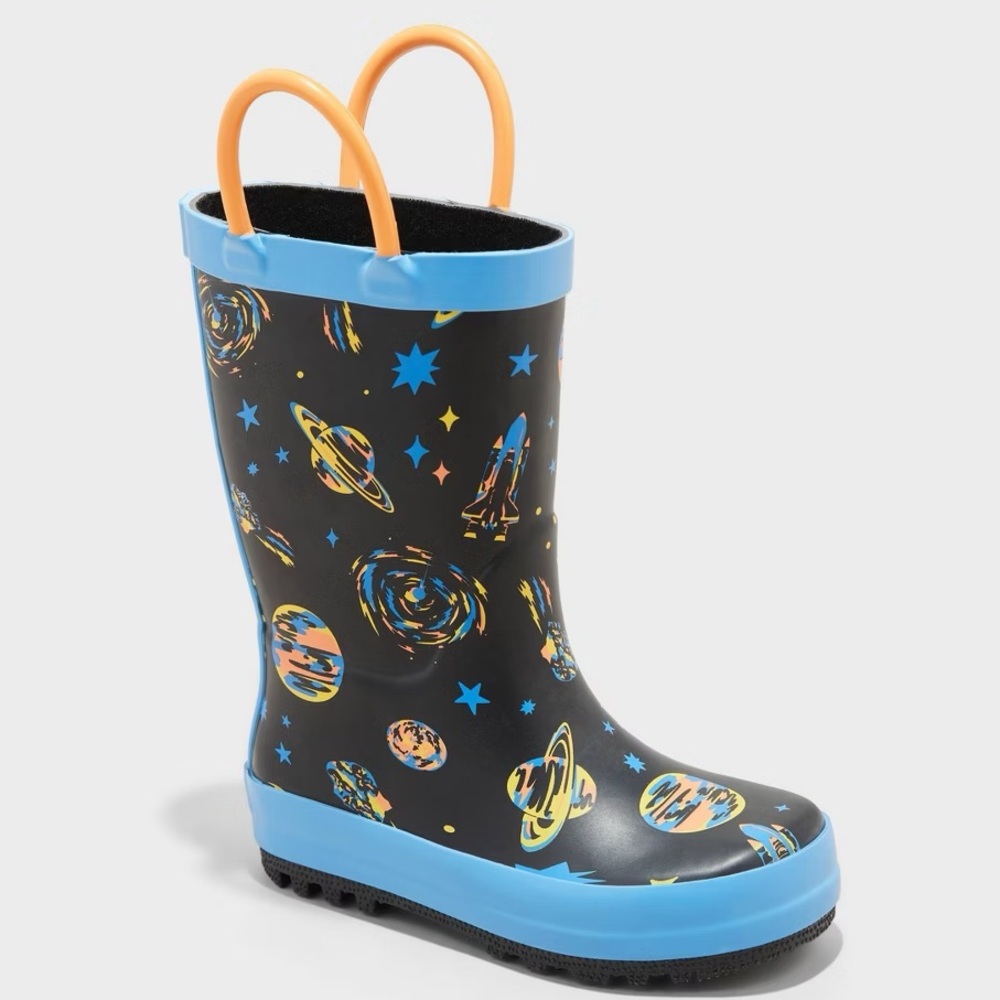 Target Kids Blue Space Rain Boots - Picture 2 of 5